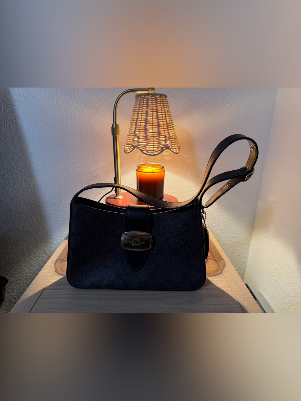 Coach Black Signature Shoulder Bag